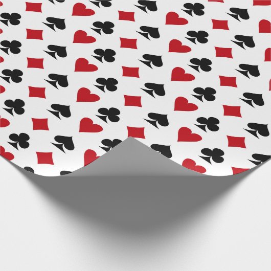 カジノのトランプのポーカーカードスーツの包装紙 ラッピングペーパー (角)