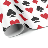 カジノのトランプのポーカーカードスーツの包装紙 ラッピングペーパー (ロールコーナー)