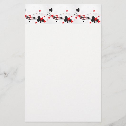 カジノのトランプゲームの文房具 便箋 (正面)