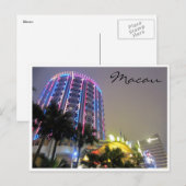 カジノのネオンライト ポストカード (正面/裏面)