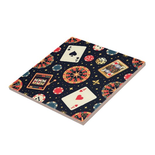 カジノのパターン テーマ（黒） タイル (側面)