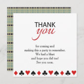 カジノのベガスのトランプのポーカーのテキサス州のパーティーのサンキューカード サンキューカード (正面/裏面)