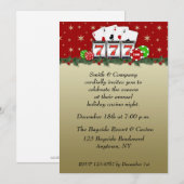 カジノのホリデー招待状 招待状 (正面/裏面)