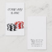 カジノのマネージャー-ディーラーの賭けトークン破片 名刺 (正面/裏面)