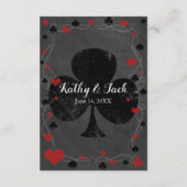 カジノのラスベガスの結婚式の詳細 エンクロージャーカード (裏面)