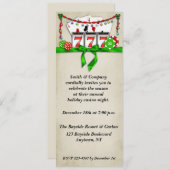 カジノの休日の招待状 招待状 (正面/裏面)