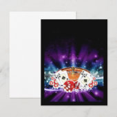 カジノの夜の招待 招待状 (正面/裏面)