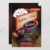 カジノの招待状, カジノパーティー 招待状 (正面/裏面)