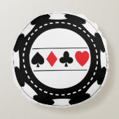 カジノの破片の装飾用クッション ラウンドクッション (正面)