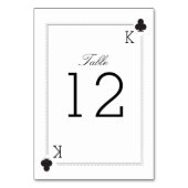 カジノの結婚式のテーブル数カード-クラブ テーブルナンバー (正面)