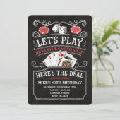 カジノの誕生日パーティー招待状 招待状 (スタンド正面)