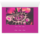 カジノの賭博のテーマのテーブル数ゲストの名前のテント (内部横(下))