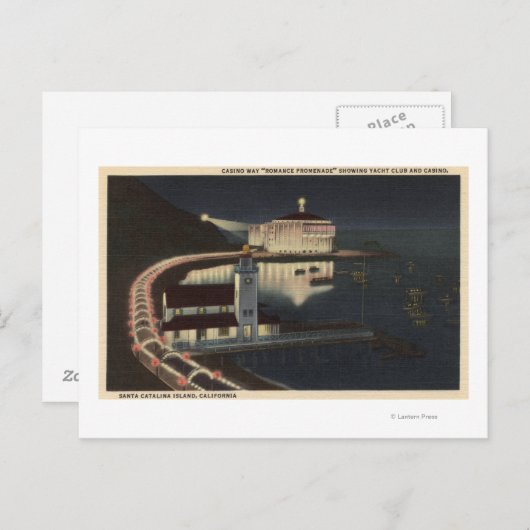 カジノの「ロマンスプロムナード」への道 ポストカード (正面/裏面)