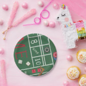 カジノは破片およびサイコロが付いているテーブルを排泄します ペーパープレート (パーティー)