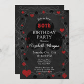 カジノまたはラスベガスの第50誕生会 招待状 (正面/裏面)