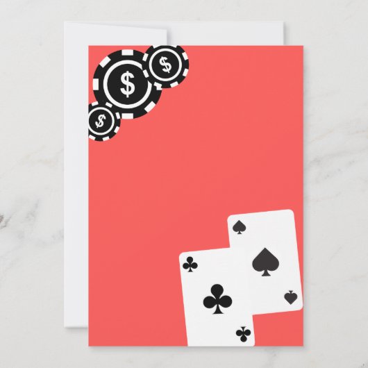 カジノをテーマにした40th誕生日パーティー 招待状 (裏面)