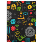 カジノアイコンカラフルノートブック クリップボード (裏面)