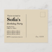 カジノアダルトゲーム誕生日はがきの招待状 インビテーションポストカード (裏面)