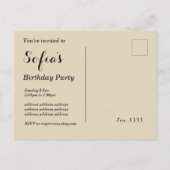 カジノアダルトゲーム誕生日はがき招待状 インビテーションポストカード (裏面)