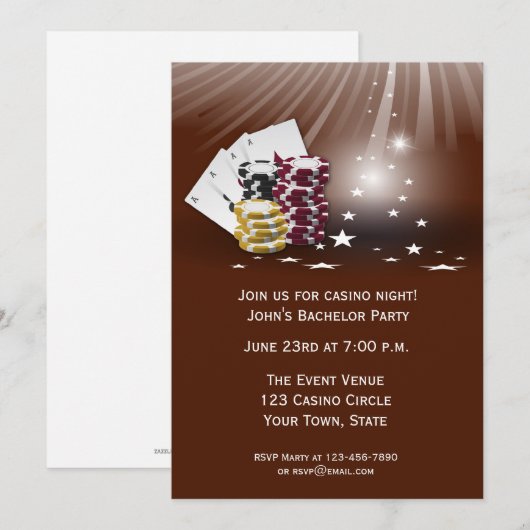 カジノイベント 招待状 (正面/裏面)