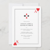 カジノウェディングの招待 招待状 (正面)