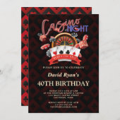 カジノエレガントナイトベガス40th誕生日パーティー 招待状 (正面/裏面)