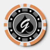 カジノカスタムトランプのポーカーチップゴルフボールマーカー ポーカーチップ (正面)