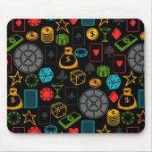 カジノカラフルアイコン マウスパッド (正面)