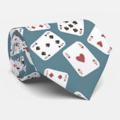 カジノカードの青の背景 ネクタイ (ロール)