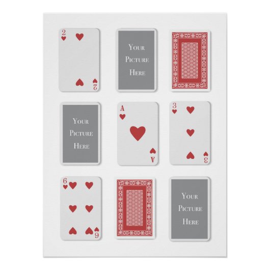 カジノカードカスタム写真ウォールアート ポスター (正面)