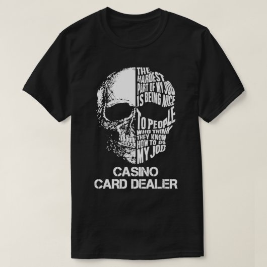 カジノカードディーラー Tシャツ (デザイン正面)