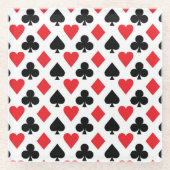カジノカードパターン ガラスコースター (正面)