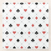 カジノカードパターン ガラスコースター (正面)