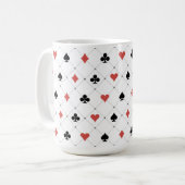カジノカードパターン コーヒーマグカップ (正面左)