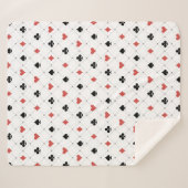 カジノカードパターン シェルパブランケット (正面(横))