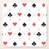 カジノカードパターン スクエアペーパーコースター (正面)