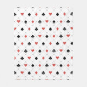 カジノカードパターン フリースブランケット (正面)