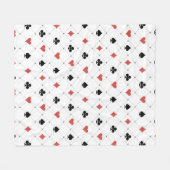 カジノカードパターン フリースブランケット (正面(横))