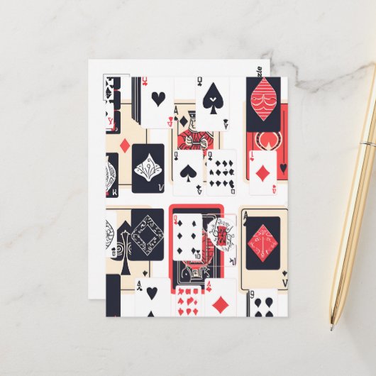 カジノカード | 抽象芸術 モダン ポストカード (正面/裏面インサイチュ)