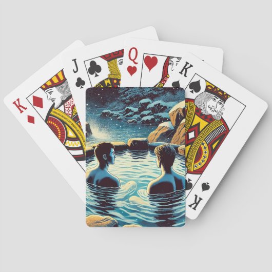 カジノカード – 温泉の若者たち トランプ (裏面)