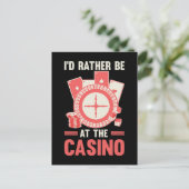 カジノギャンブラー面白いポーカールーレット恋人 ポストカード (スタンド正面)