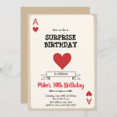 カジノギャンブルカード招待 招待状 (正面/裏面)