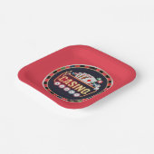 カジノクールナイト賭博愛好家パーティー ペーパープレート (傾斜あり)