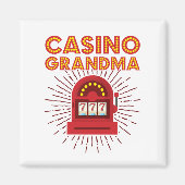 カジノグランマスロットマシン賭博祖母 マグネット (正面)