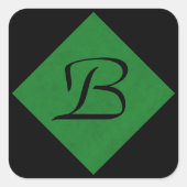 カジノグリーンベルベットホームパーソナライズされたカジノ スクエアシール (正面)