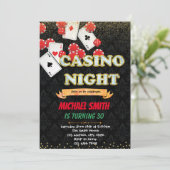 カジノゲームナイトアダルト誕生日シャワーの招待 招待状 (スタンド正面)