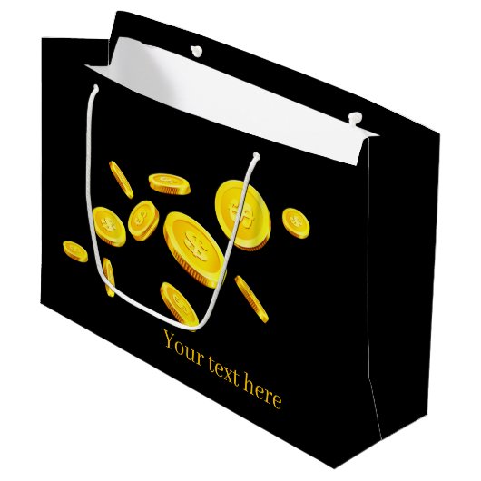 カジノコクールインの追加文字 ラージペーパーバッグ (正面アングル)