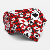カジノスタイルのトランプ柄 ネクタイ (ロール)