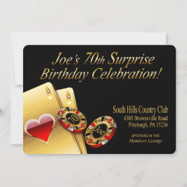 カジノスタイルのパーティー 名前をチップに書きますのでお知らせください 招待状