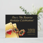 カジノスタイルパーティー　チップに名前を書いておいてと頼まれて 招待状 (スタンド正面)